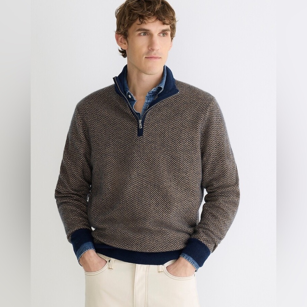 J Crew | NWT Cashmere Half-Zip Sweater